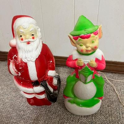 VINTAGE SANTA & ELF PAIR