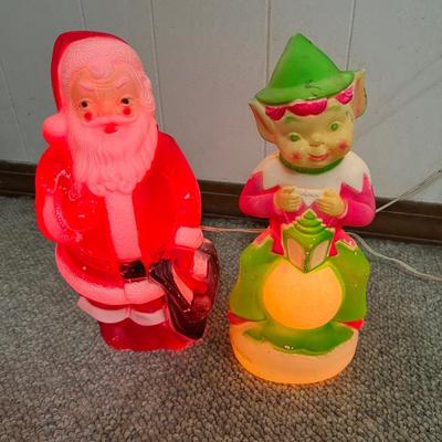 VINTAGE SANTA & ELF PAIR