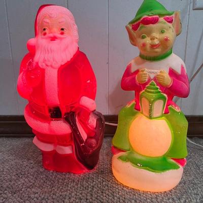 VINTAGE SANTA & ELF PAIR