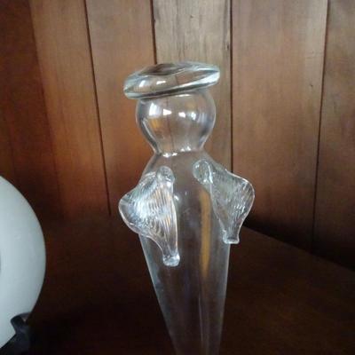 LOT 167. HIBEL PLATE AND ANGEL FIGURAL BOTTLE