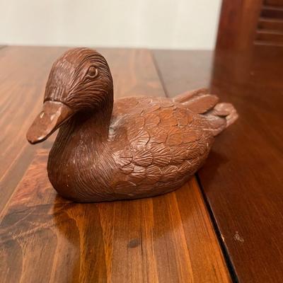 RED MILL WOODEN DUCK & SHAPES OF CLAY MT. ST. HELEN ASH DUCK