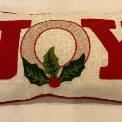 Christmas â€˜JOYâ€™ decorative pillow