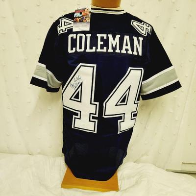 JSA AUTHENTICATED #44 LINCOLN COLEMAN SIGNED FOOTBALL JERSEY