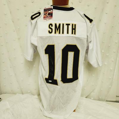JSA AUTHENTICATED TRE'QUAN SMITH #10 SIGNED SAINTS FOOTBALL JERSEY