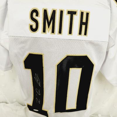 JSA AUTHENTICATED TRE'QUAN SMITH #10 SIGNED SAINTS FOOTBALL JERSEY