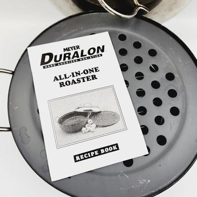 MEYER DURALON ALL IN ONE ROASTER LIKE NEW W/ RECIPE BOOK