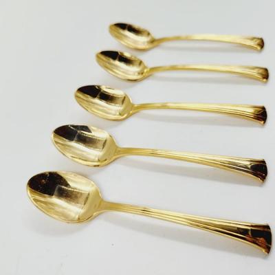 RETRONEU GOLD PLATED 5 PC SPOON SET