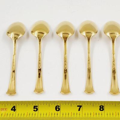 RETRONEU GOLD PLATED 5 PC SPOON SET