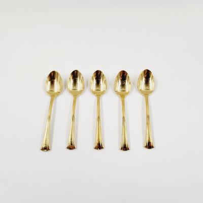 RETRONEU GOLD PLATED 5 PC SPOON SET