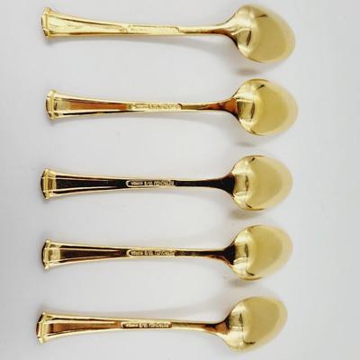 RETRONEU GOLD PLATED 5 PC SPOON SET