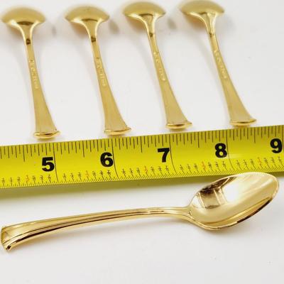 RETRONEU GOLD PLATED 5 PC SPOON SET