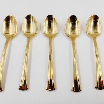 RETRONEU GOLD PLATED 5 PC SPOON SET