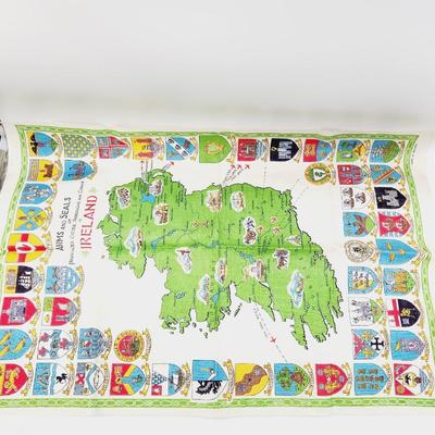 VINTAGE ARMS & SEALS OF IRELAND TEA TOWEL