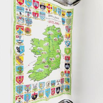 VINTAGE ARMS & SEALS OF IRELAND TEA TOWEL