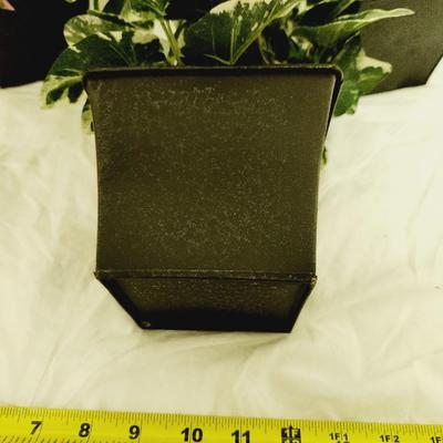 TRIO OF DECORATED ARTIFICIAL GREENERY PLANTS