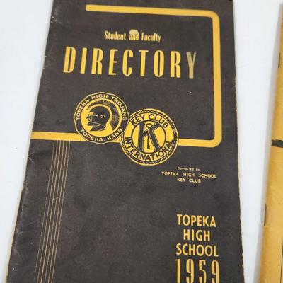 TOPEKA HIGH SCHOOL DIRECTORY 1959 AND 1960S