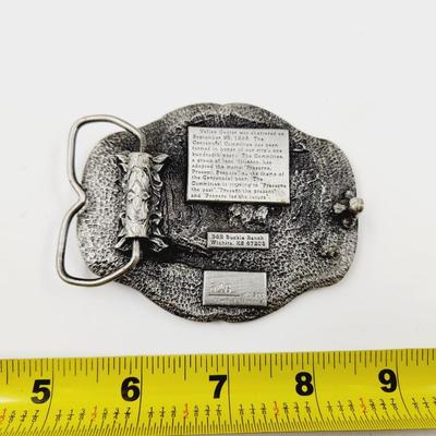 VINTAGE PEWTER VALLEY CENTER CENTENNIAL COLLECTABLE BELT BUCKLE NUMBERED