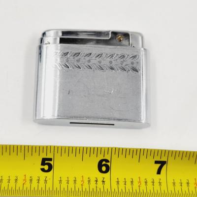 VINTAGE SCHICK SILVER TONED BUTANE LIGHTER