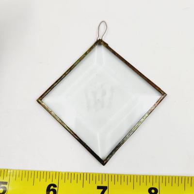 SILVER PLATED GLASS BUTTERFLY WINDOW ART