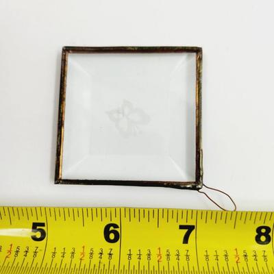 SILVER PLATED GLASS BUTTERFLY WINDOW ART
