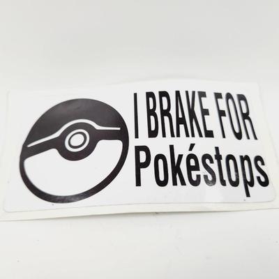 "I BRAKE FOR POKEMON" VIYNL STICKERS