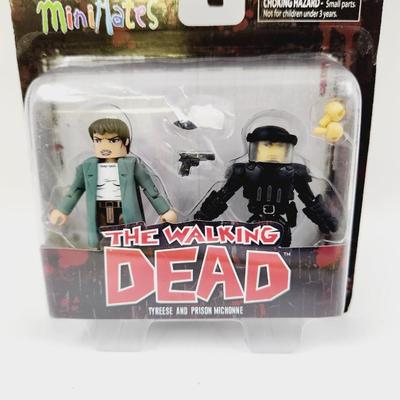 UNOPENED MINI MATES THE WALKING DEAD TYREESE & PRISON MICHONNE COLLECTABLE