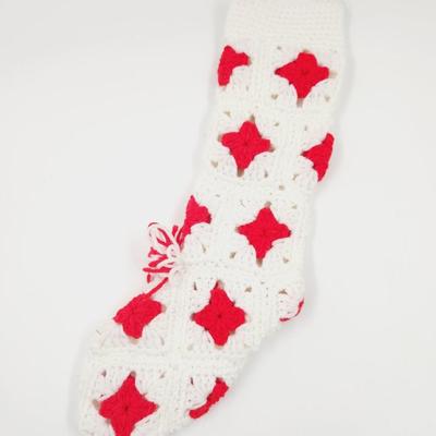 VINTAGE KNITTED CHRISTMAS STOCKING
