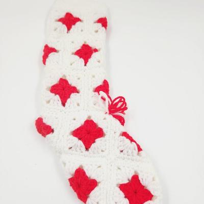 VINTAGE KNITTED CHRISTMAS STOCKING
