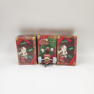 3 SET COCA-COLA DIET COKE VINTAGE ORNAMENT COLLECTABLES