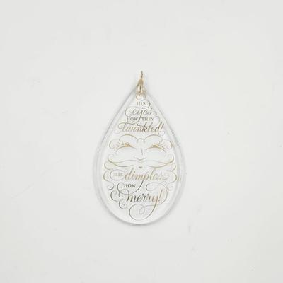 BEAUTIFUL GLASS SANTA ORNAMENT
