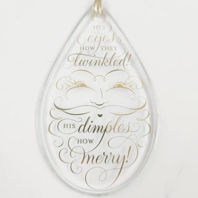 BEAUTIFUL GLASS SANTA ORNAMENT