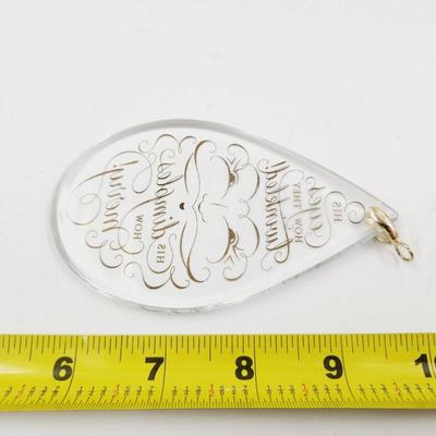 BEAUTIFUL GLASS SANTA ORNAMENT