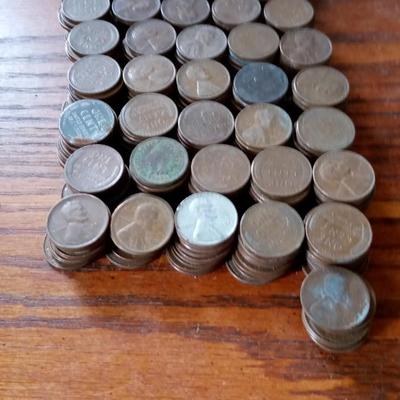 LOT 26  BAG OF OLD WHEAT PENNIES