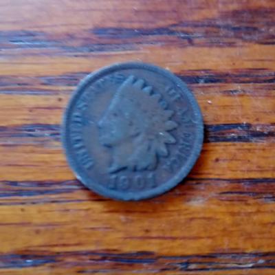 LOT 37   1901 INDIAN HEAD PENNY