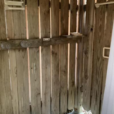 Treated lumber with door