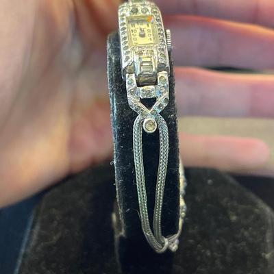 La Salle women's vintage watch stainless steel with diamonds