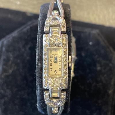 La Salle women's vintage watch stainless steel with diamonds