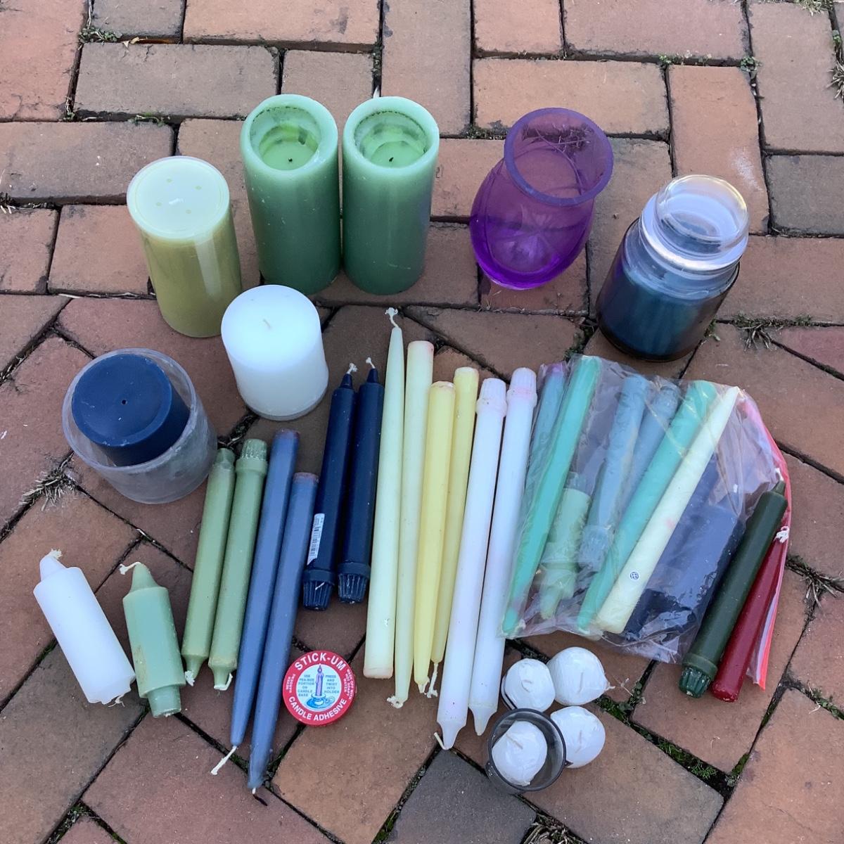 8590 Lot of Assorted Colored Candle Sticks