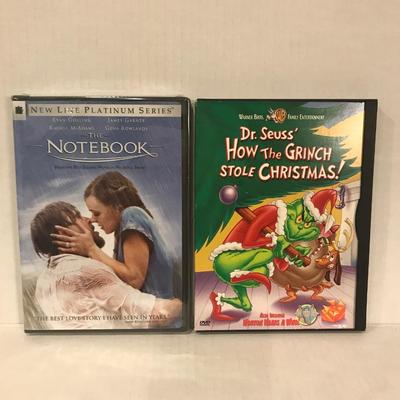 The notebook and how the Grinch stole Christmas DVD