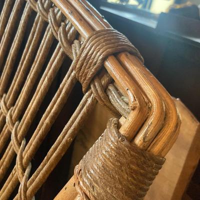 Rattan chair with cushion