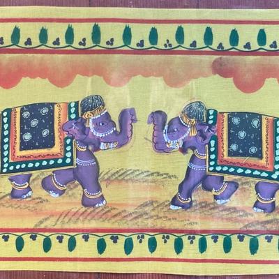 Lot of 10 painted 9 x 10 unframed silk pcs