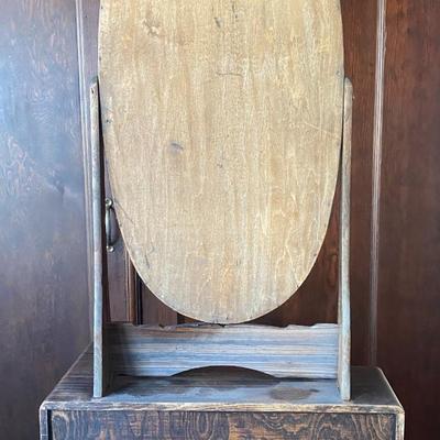 Antique dressing table mirror with drawers