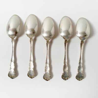 Set of 5 Sterling Silver Teaspoons