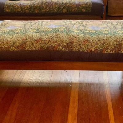 North Bay Ottoman from Matsu in Berkley with custom cushion cover