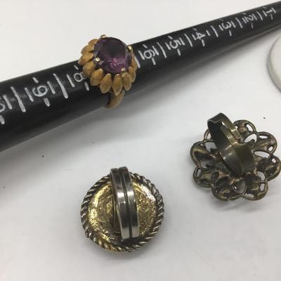 Lot Of Vintage Cocktail Rings