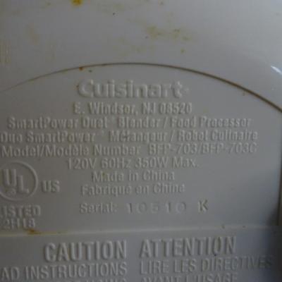 LOT 177. CUISINART BLENDER/FOOD PROCESSOR