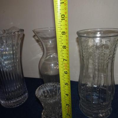 LOT 184 GLASS VASES