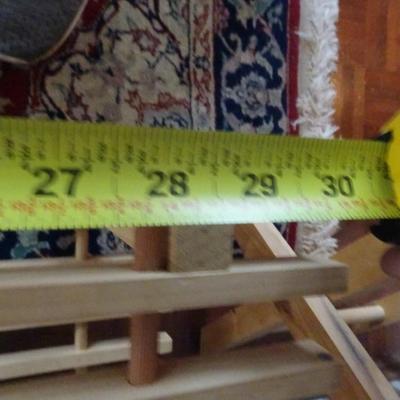 LOT 187. SJHOE RACK AND MINI TABLE