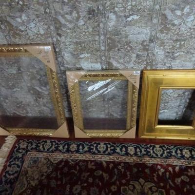 LOT 186. THREE GOLD PICTURE FRAMES