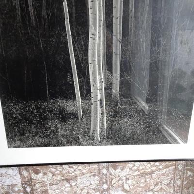 LOT 191. BLACK AND WHITE FRAMED PICTURE